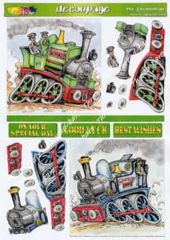The Locomotion Double Decoupage Sheet