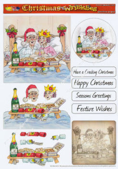 Christmas In Bed Decoupage Sheet