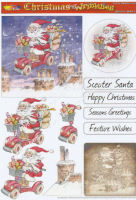 Scooter Santa Decoupage Sheet