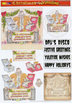 Christmas Disco Decoupage Sheet