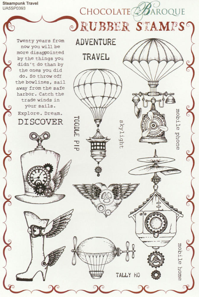 Steampunk Travel Stamp Set