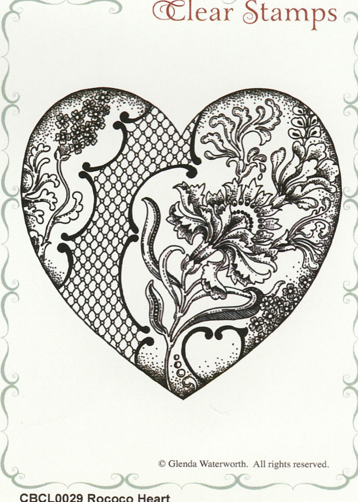 Rococo Heart Clear Stamp