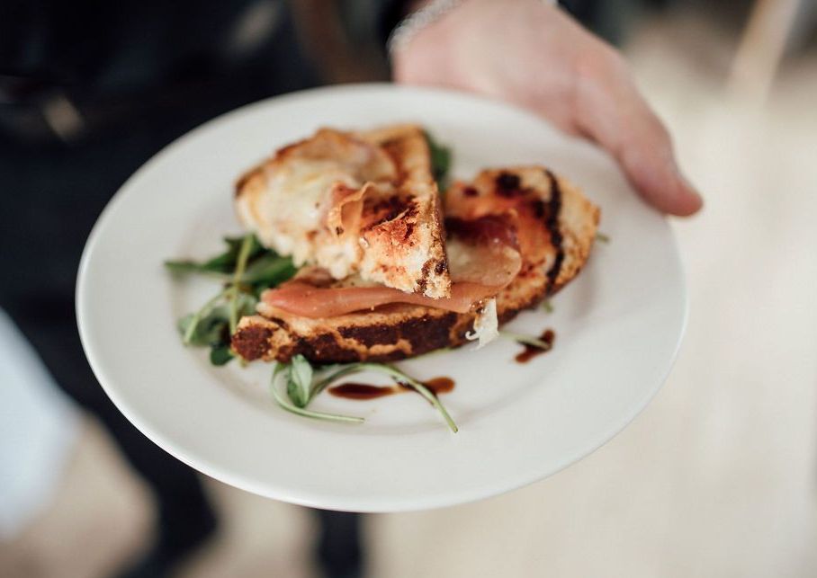 Groomsmen outside The Dutch Barn