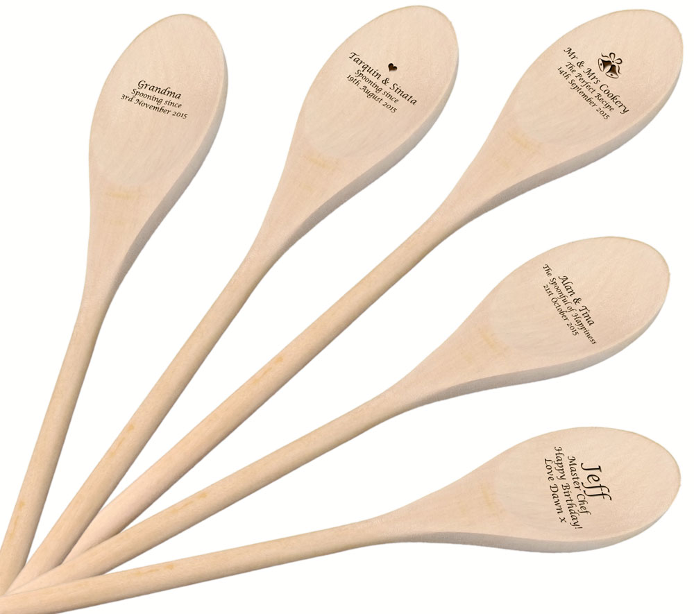 Personalised Wooden Spoon - A great traditional wedding favour gift.