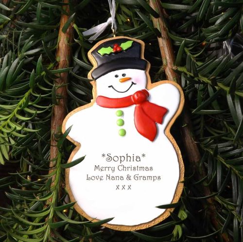 Snowman - Personalised Tree Decoration