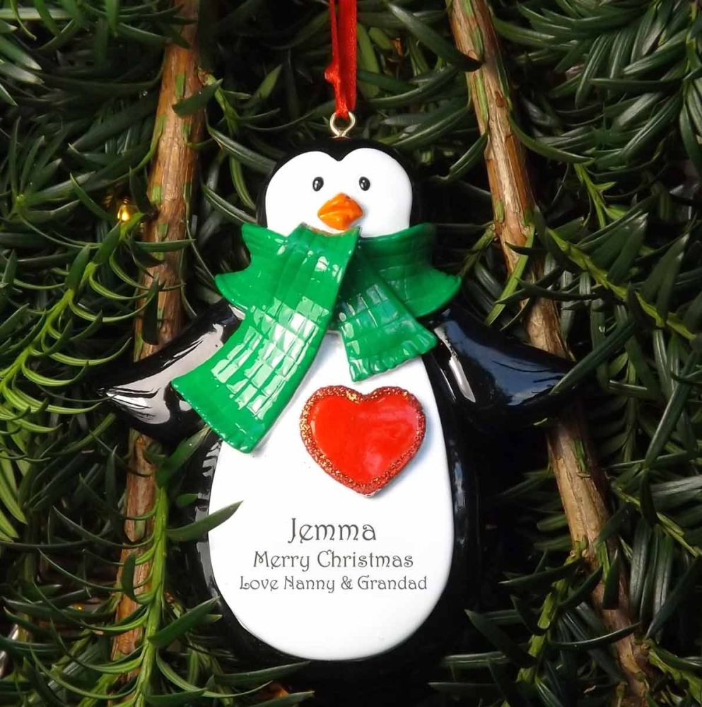 Penguin- Personalised Christmas Decoration 