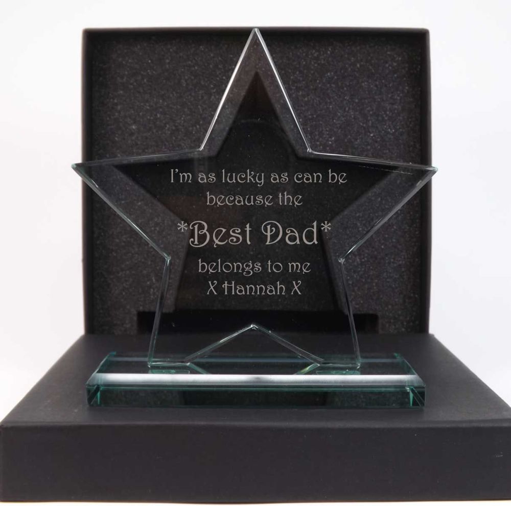  Glass Star Award, personalised to make it a perfect gift Dad this Father's day
