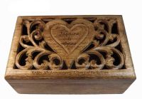 5th Wedding Anniversary Personalised Solid Mango Wood Box  - 28cm