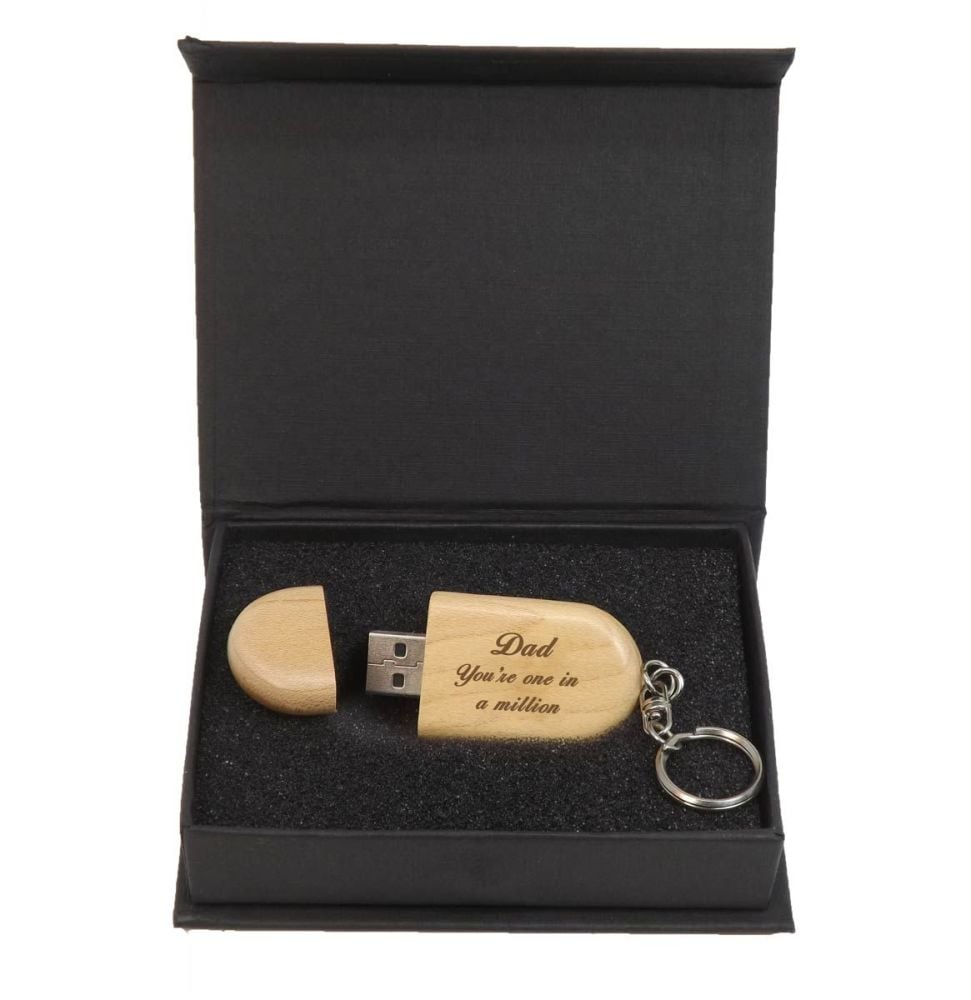 Father's Day Personalised Wooden Memory Stick 4GB
