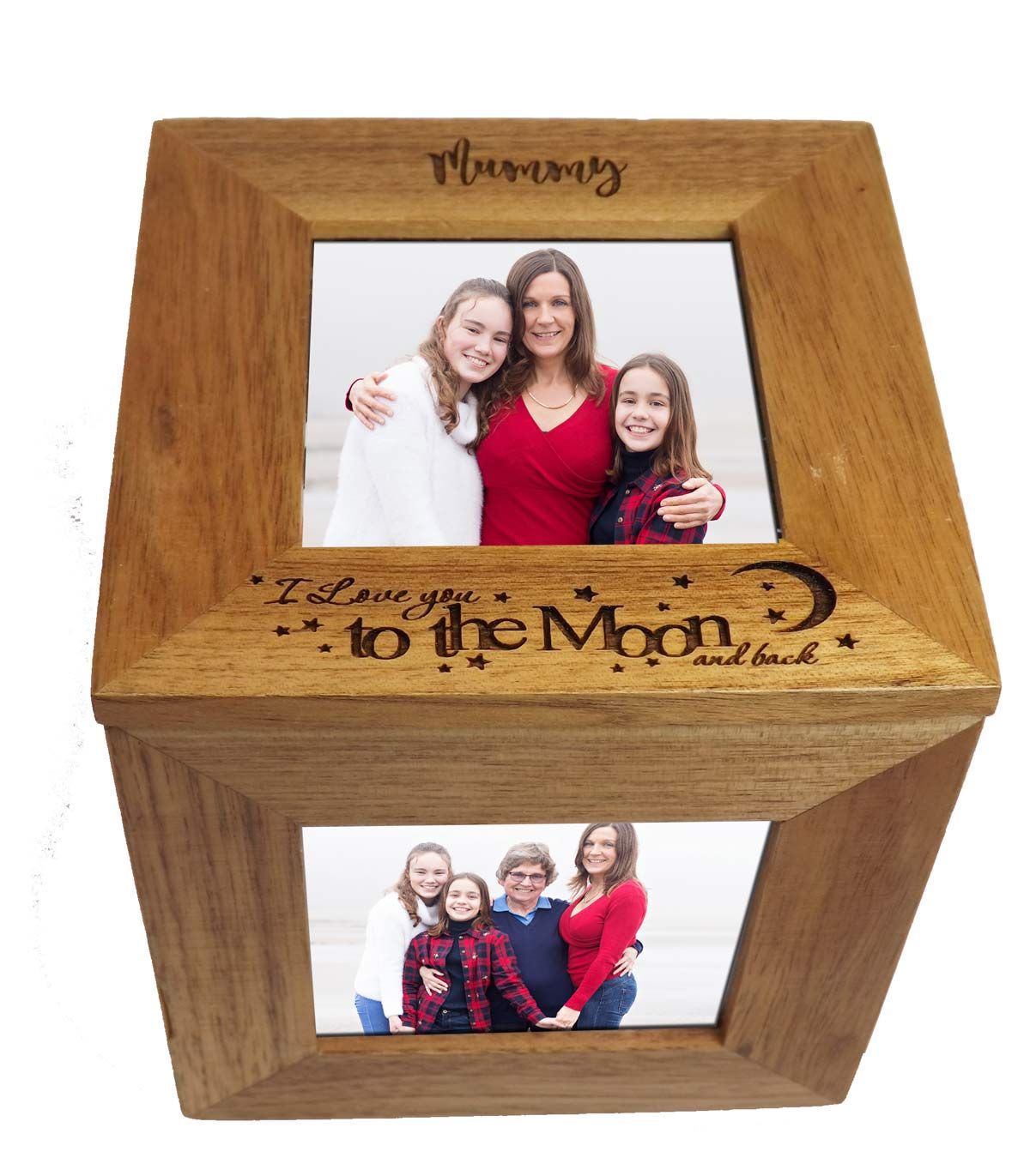 Oak Wood Photo Cube - A beautiful Mother's Day gift and keepsake