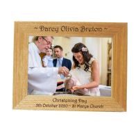 Personalised 7x5 Ash Photo Frame - Perfect Christening gift *NEW RANGE LOWER PRICE*