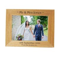 Personalised 7x5 Ash Wedding Photo Frame *NEW RANGE LOWER PRICE*