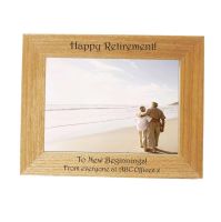 Personalised 7x5 Ash Photo Frame - Perfect Retirement gift *NEW RANGE LOWER PRICE*