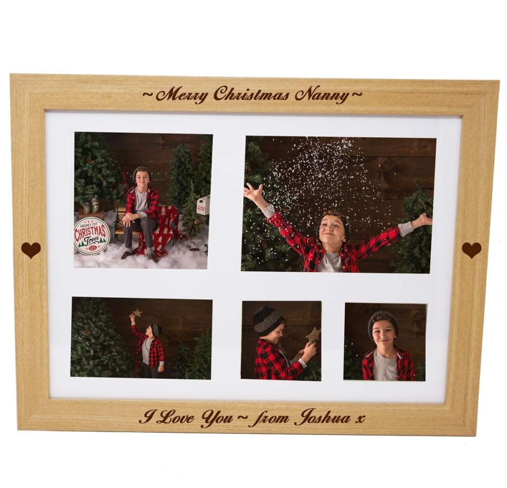 Personalised photo lap tray engraved with your choice of names or message