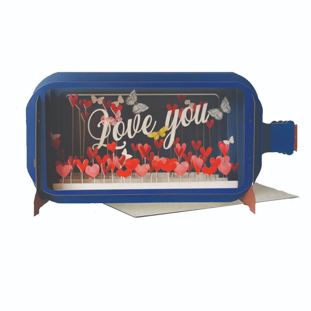 Pop up 3D Valentines Card - Love You