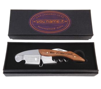 Personalised Bottle Opener Corkscrew  makes a unique Anniversary gift FROM £13.00