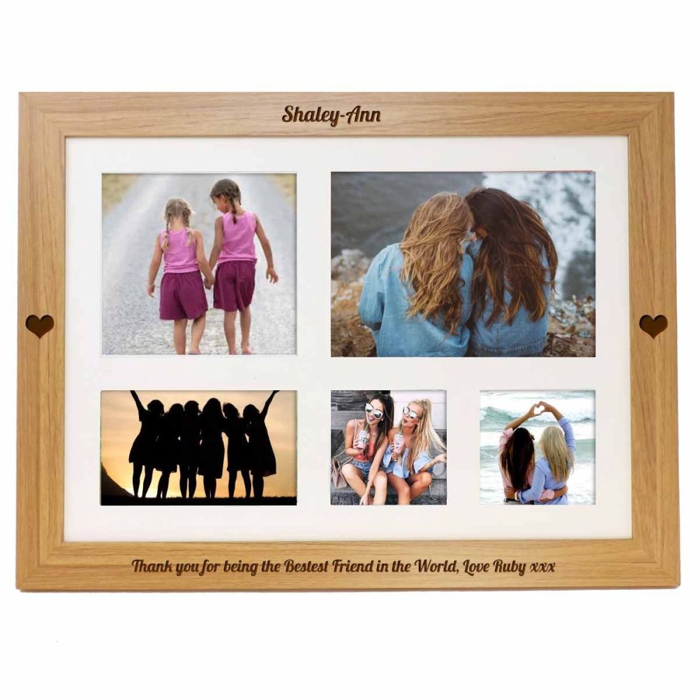 Personalised photo lap tray engraved with your choice of message