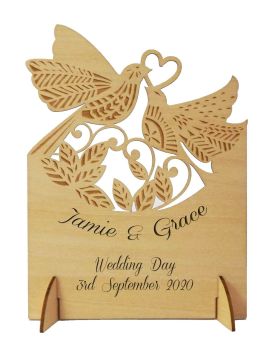Wooden Personalised 5th Anniversary Card