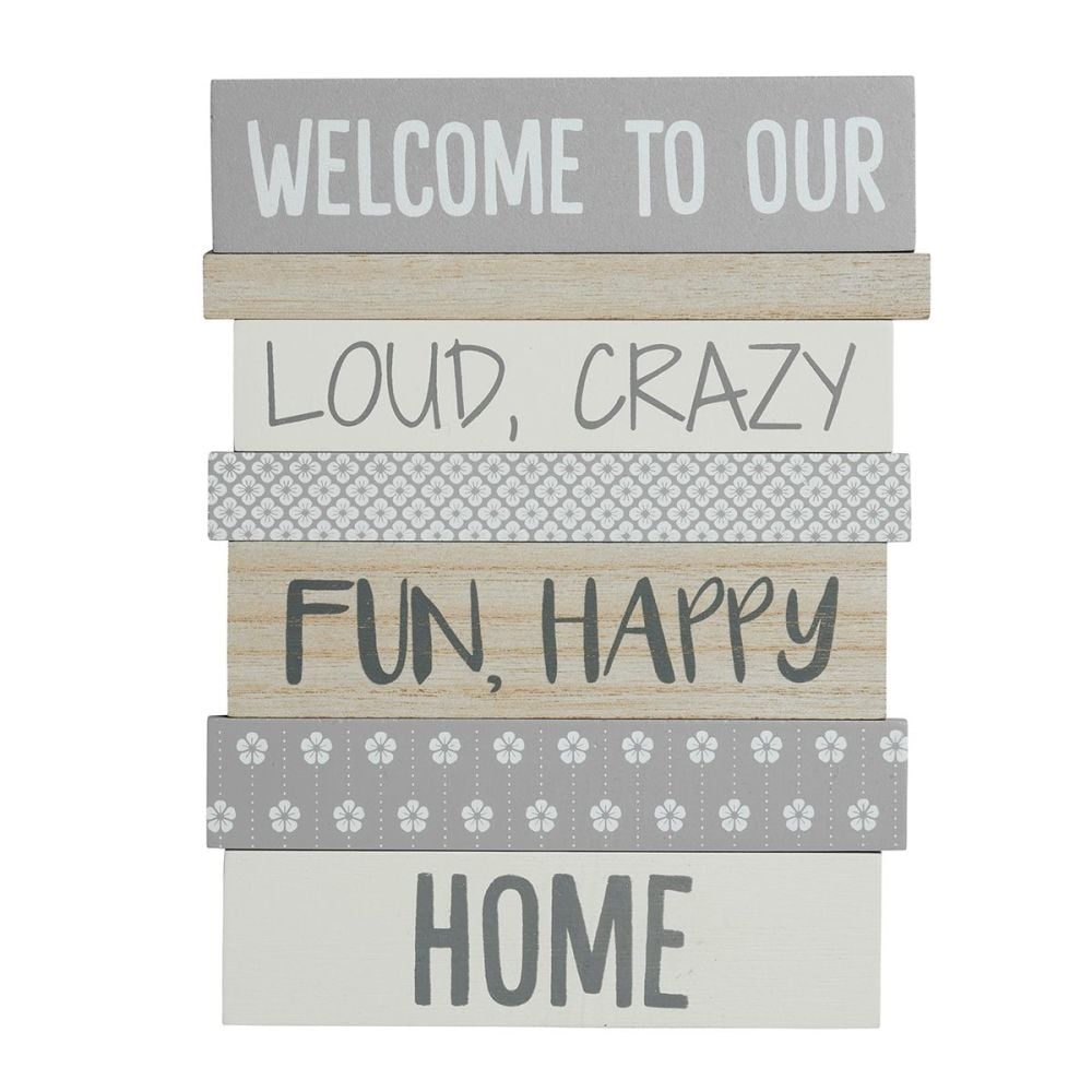 Multi-panel home sign ‘ Welcome to our… Home ‘