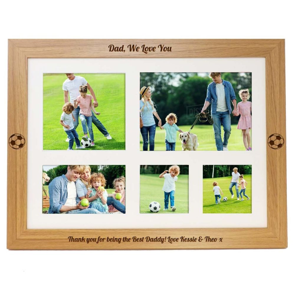 Father's Day Personalised photo lap tray engraved with your choice of names