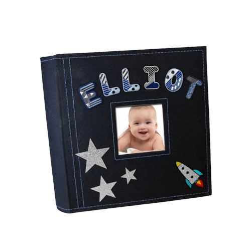 Album with embroidered letters