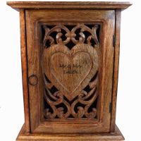 Personalised  Wooden Key Box Engraved With Names for a Anniversary Gift
