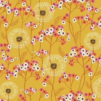 Aviary | Floral On Mustard