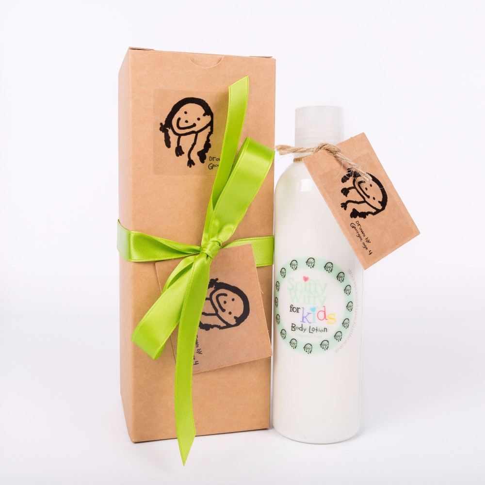 Gift Boxed Body Lotion 250ml bottle - Meningitis signs & symptoms label