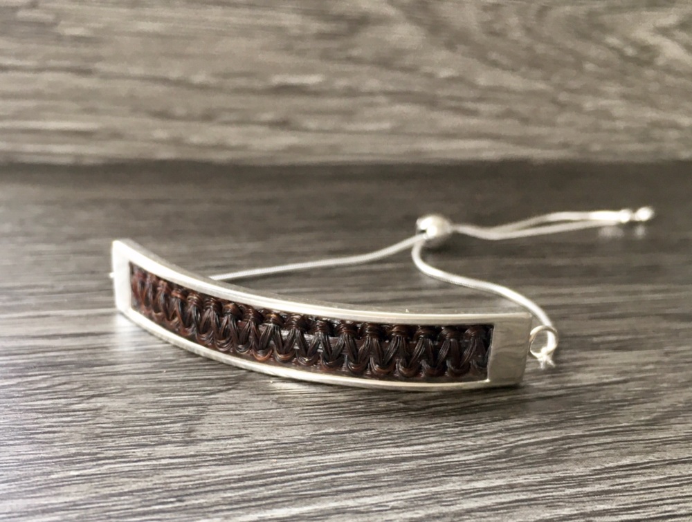 Sterling silver horsehair bracelet