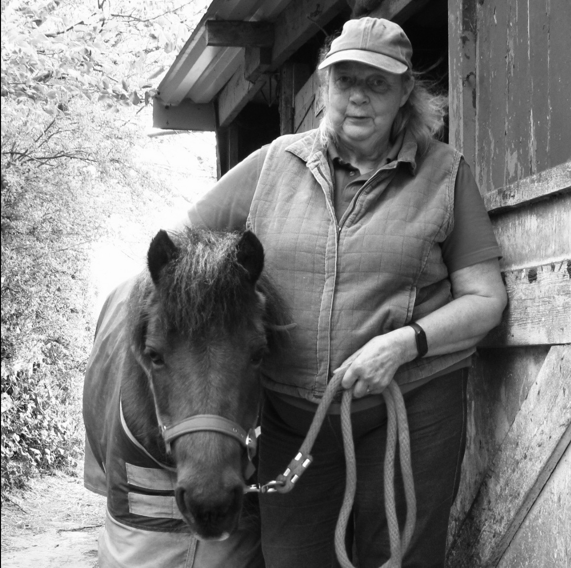 Lynda Mullen with our Dartmoor pony, Romany