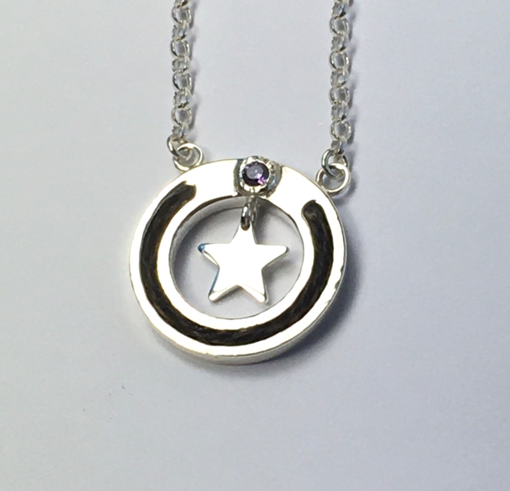 Luxury horsehair pendant with silver star