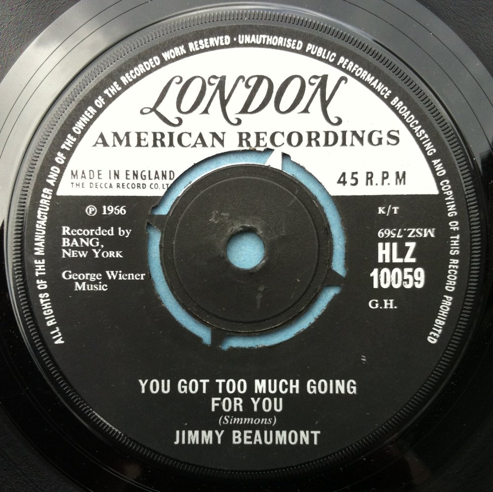 Jimmy Beaumont - You got too much going for you - UK London - VG++