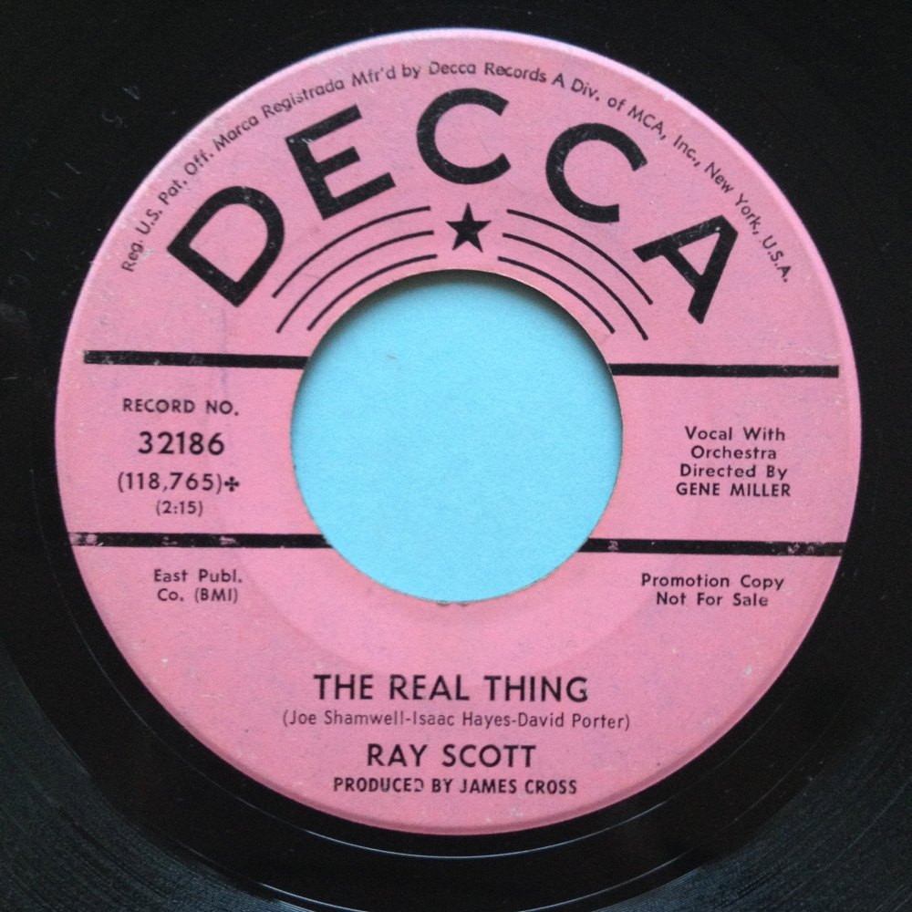 Ray Scott - The real thing - Decca promo - VG+