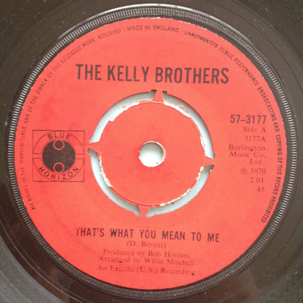 Kelly Brothers - That's what you mean to me - UK Blue Horizion - Ex-