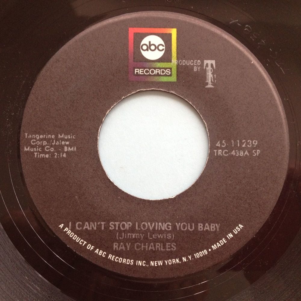 Ray Charles - Can't stop loving you baby - ABC TRC - Ex