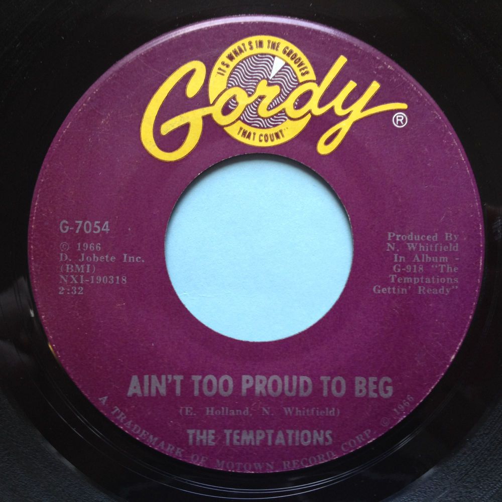 Temptations - Ain't too proud to beg - Gordy - Ex