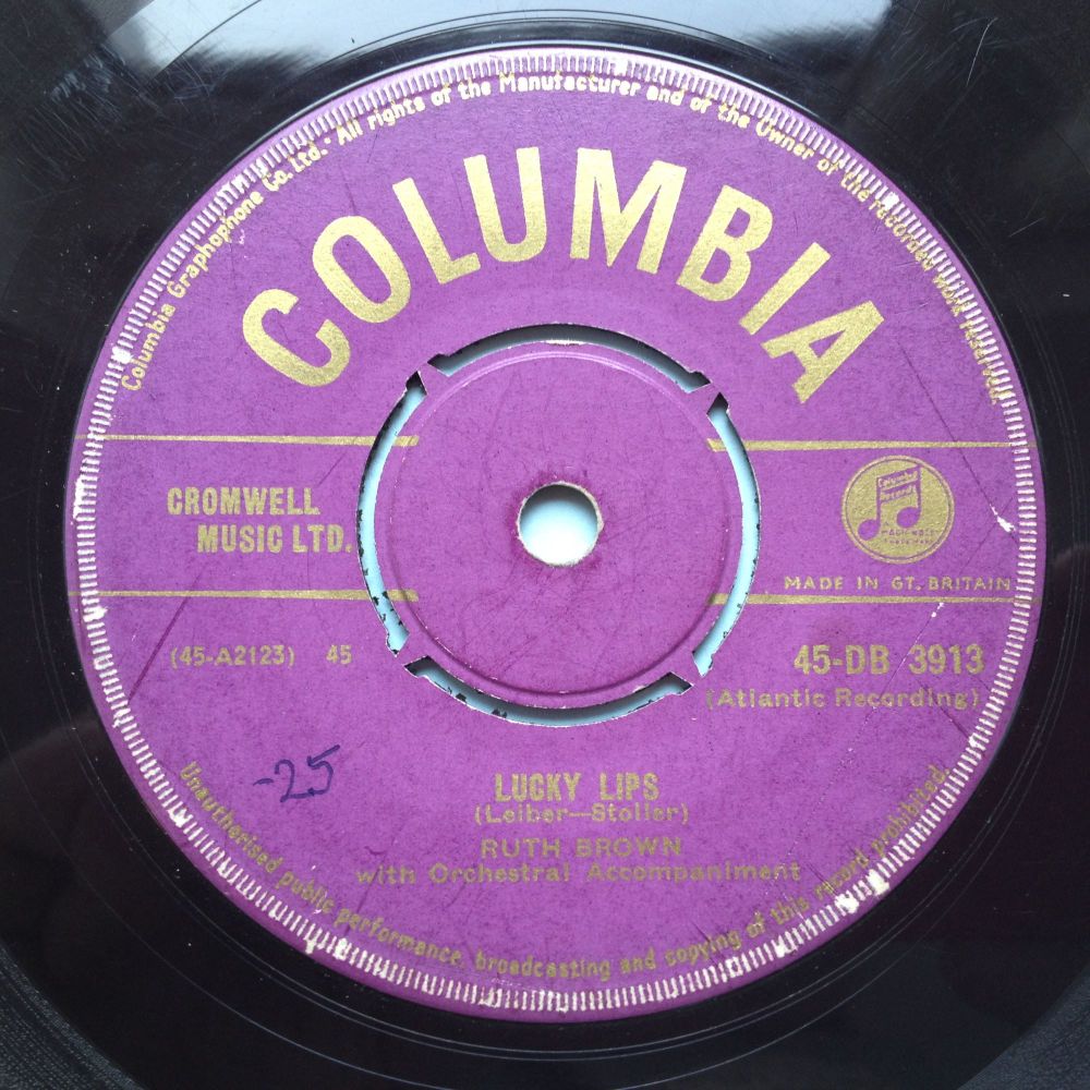Ruth Brown - Lucky Lips - UK Columbia - VG to VG+