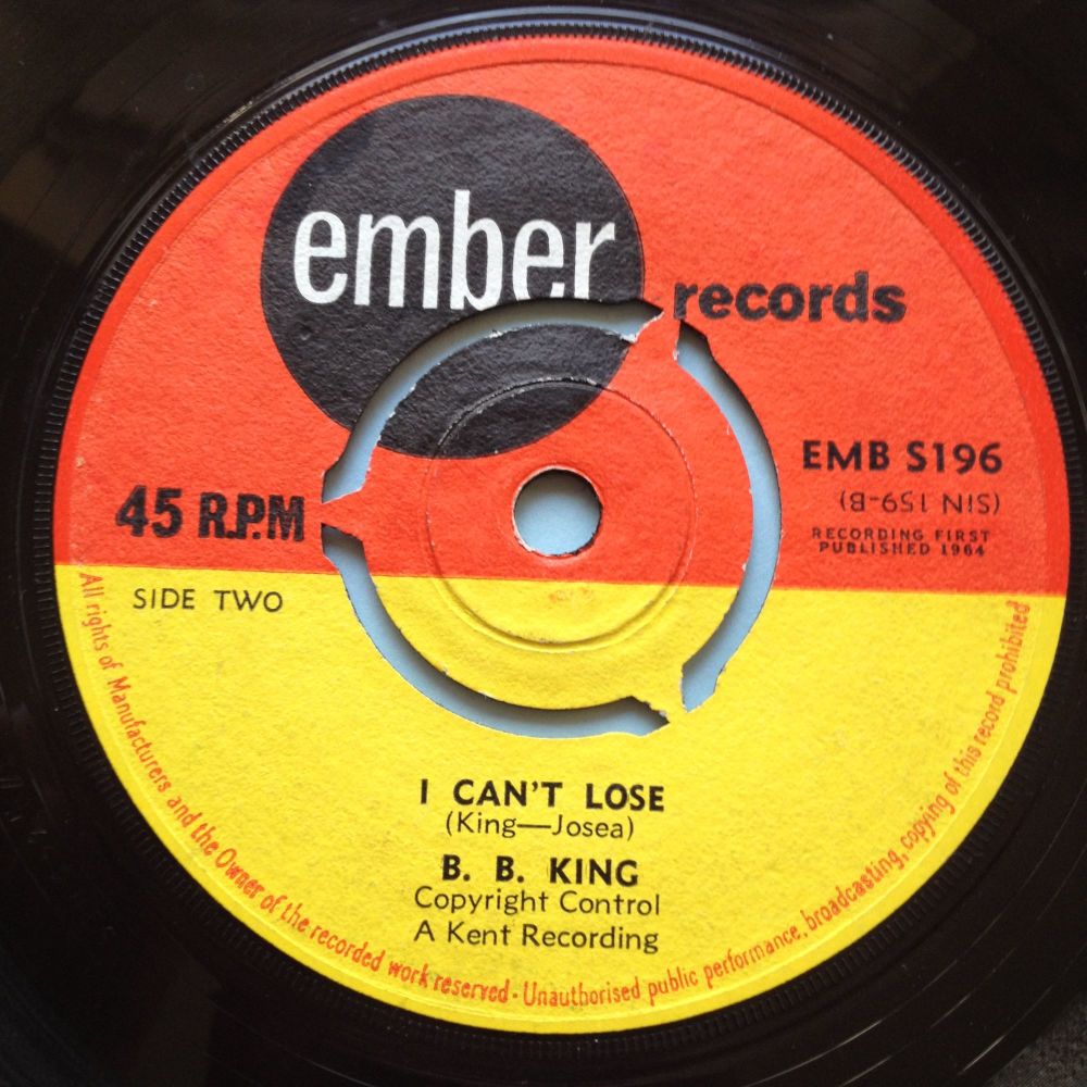 B B King - I can't lose - UK Ember - Ex