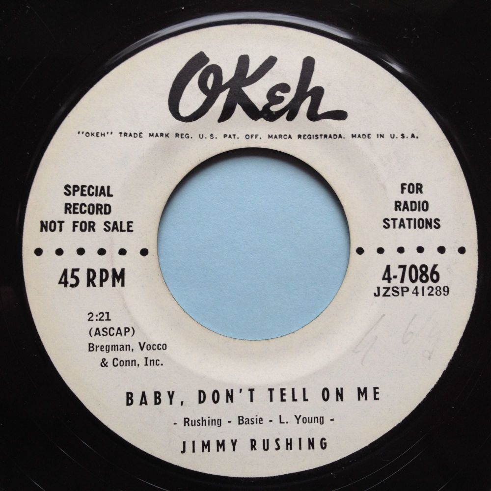 Jimmy Rushing - Baby, don't tell on me - Okeh promo - Ex