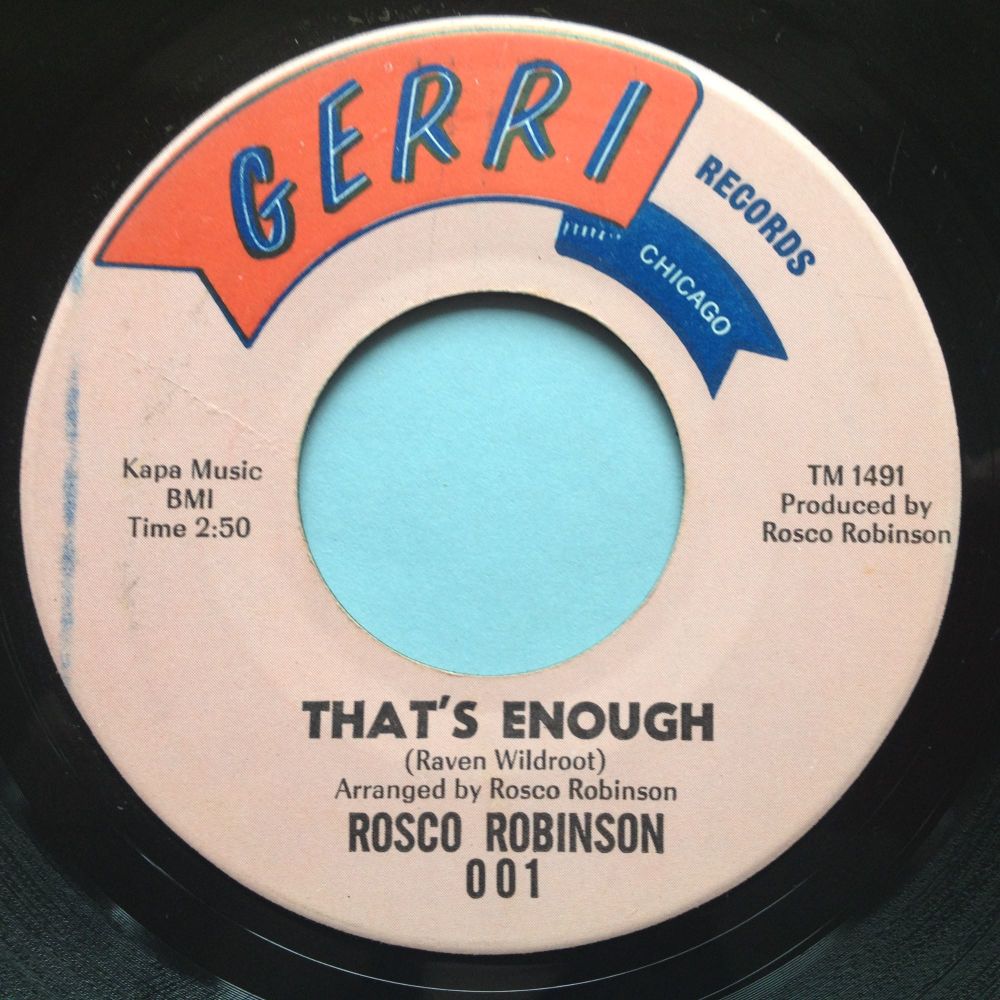 Rosco Robinson - That's enough - Gerri - Ex