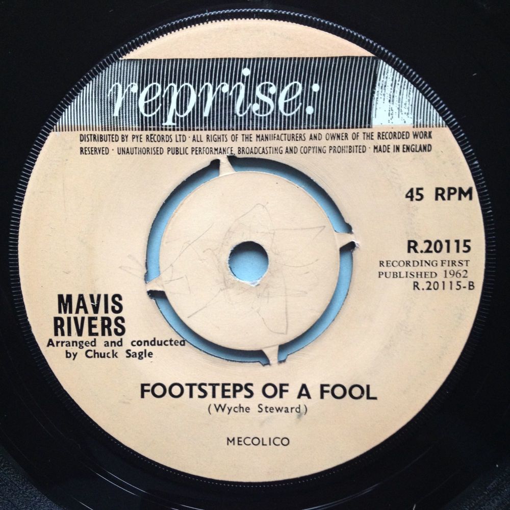Mavis Rivers - Footsteps of a fool - UK Reprise - Ex