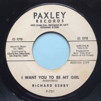 Richard Berry - I want you to be my girl - Paxley promo - VG+