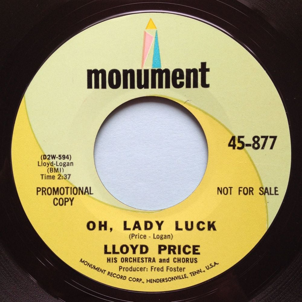 Lloyd Price - Oh, Lady Luck - Monument promo - M-