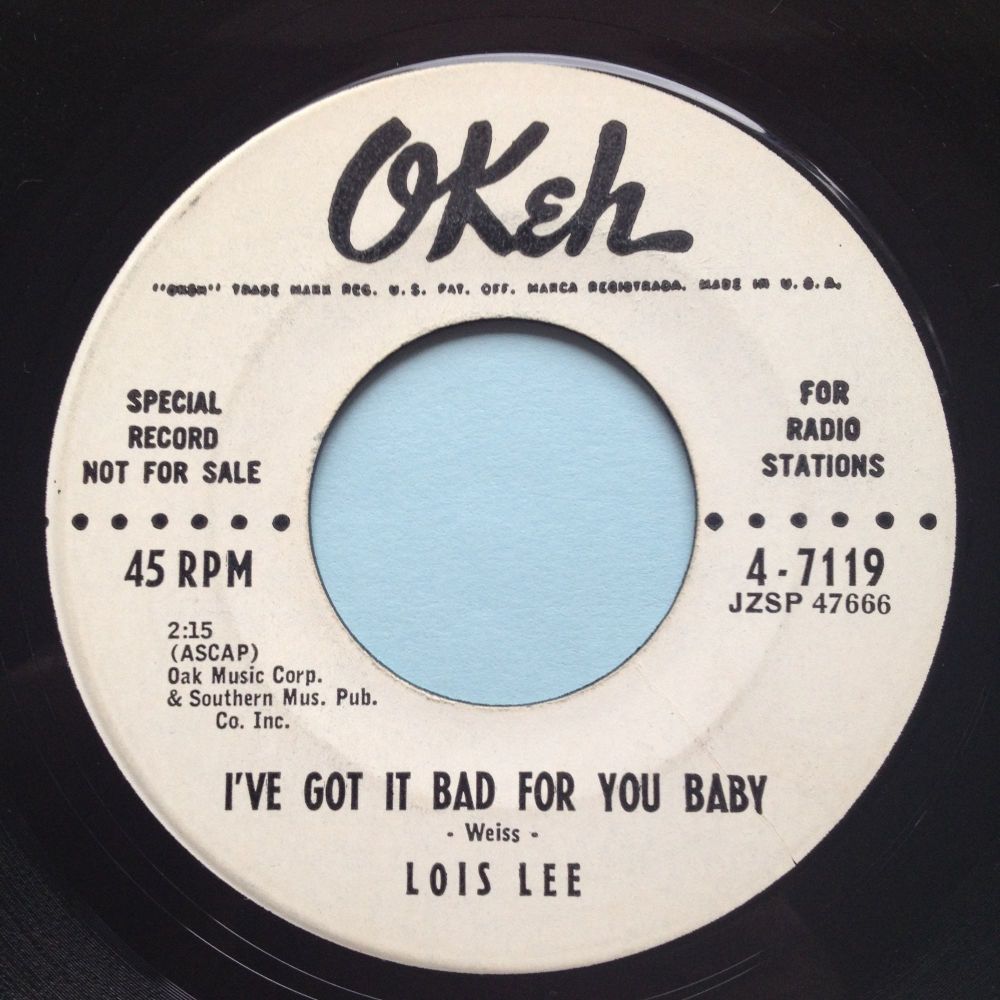 Lois Lee - I got it bad for you baby - Okeh promo - Ex-