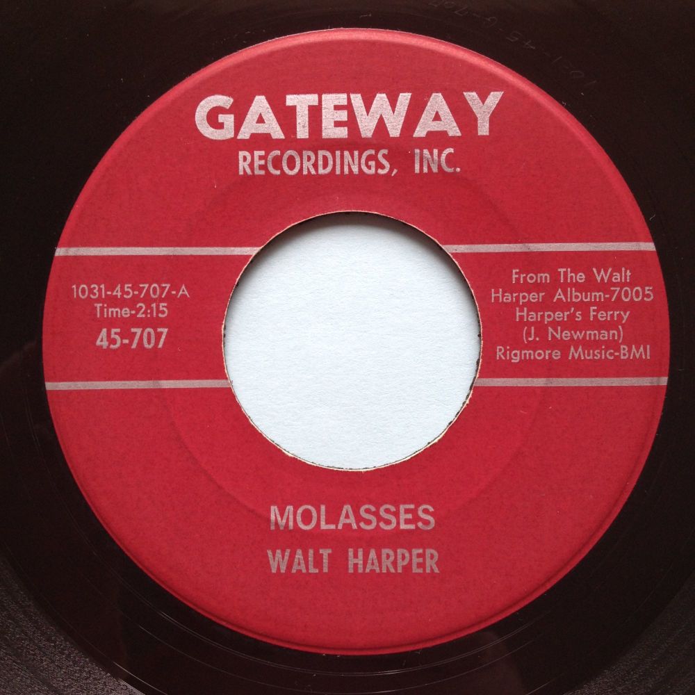 Walt Jessup - Molasses b/w Hey Mrs. Jones - Gateway - Ex