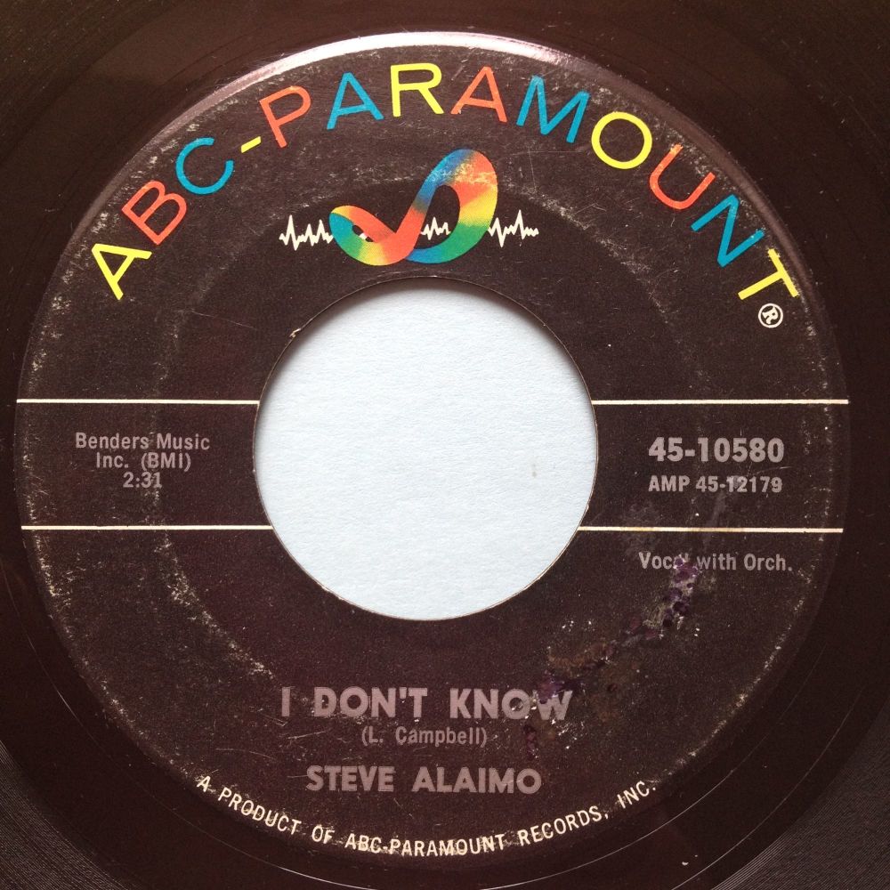 Steve Alaimo - I don't know b/w That's what love will do - ABC - Ex-