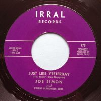 Joe Simon - Just like yesterday - Irral - M-