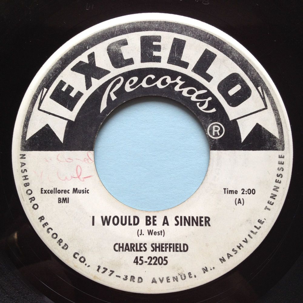 Charles Sheffield - I would be a sinner - Excello promo - VG+