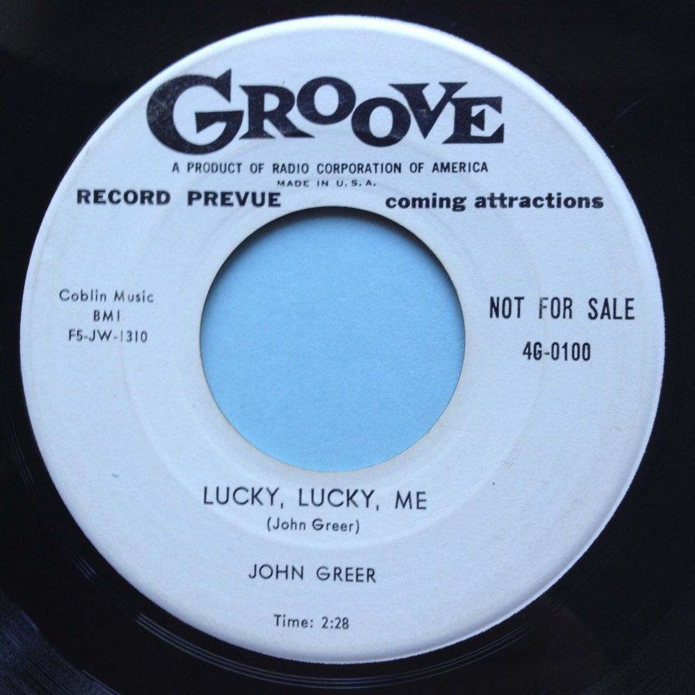 John Greer - Lucky lucky me - Groove promo - Ex-