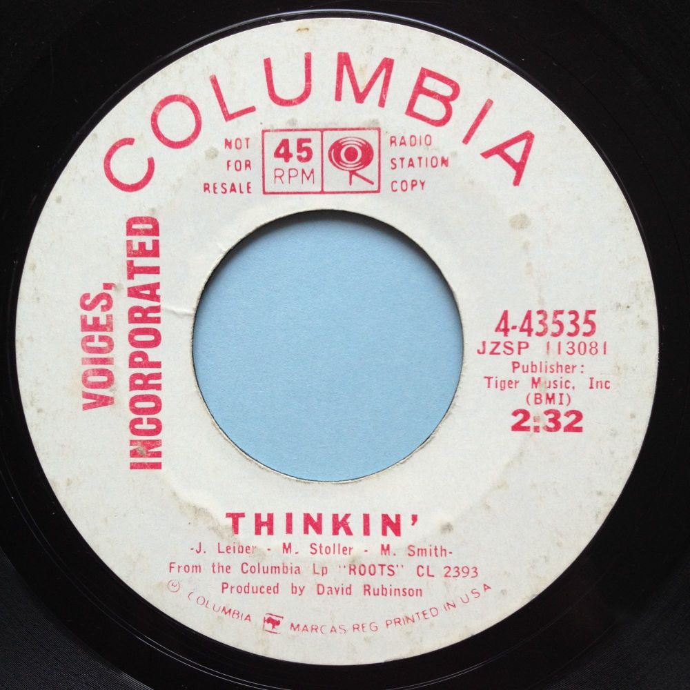 Voices Incorporated - Thinkin' - Columbia promo - looks VG plays VG+